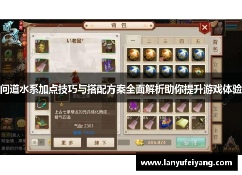 问道水系加点技巧与搭配方案全面解析助你提升游戏体验